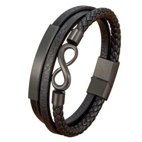 Bratara neagra infinit B3427