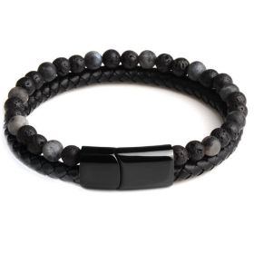 Bratara piele cu pietre naturale TF766
