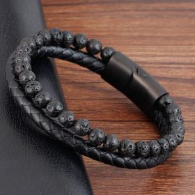 Bratara piele cu pietre naturale TF807