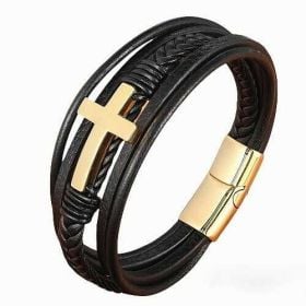Bratara religioasa din piele B1432