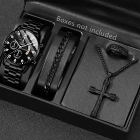 Set cadou barbatesc cu ceas negru