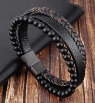 Bratara piele impletita Akzent T09